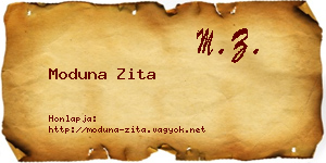 Moduna Zita névjegykártya